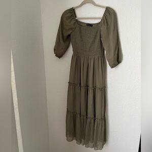 Mika Rose Olive Green Dress